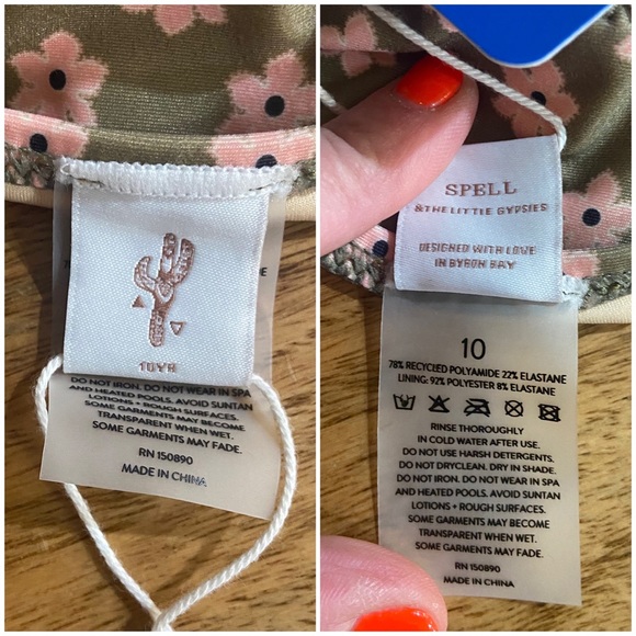 🌸Spell & The Little Gypsies Lionheart bikini top 10 years girls NWT swim - Picture 11 of 11